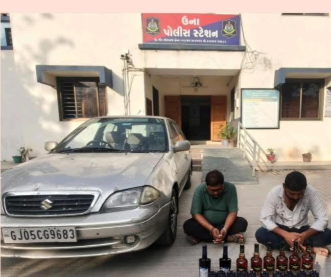 ગીર સોમનાથ પોલીસે 1.05 લાખના વિદેશી દારૂ સાથે બે શખ્સને ઝડપ્યા